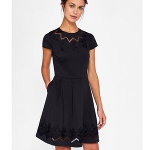 NWT Ted baker lace and mesh cheskka black dress